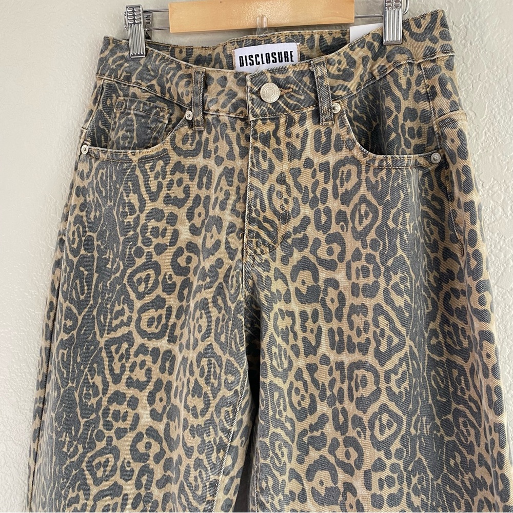 Leopard Print Flare Jeans - Picture 2 of 5
